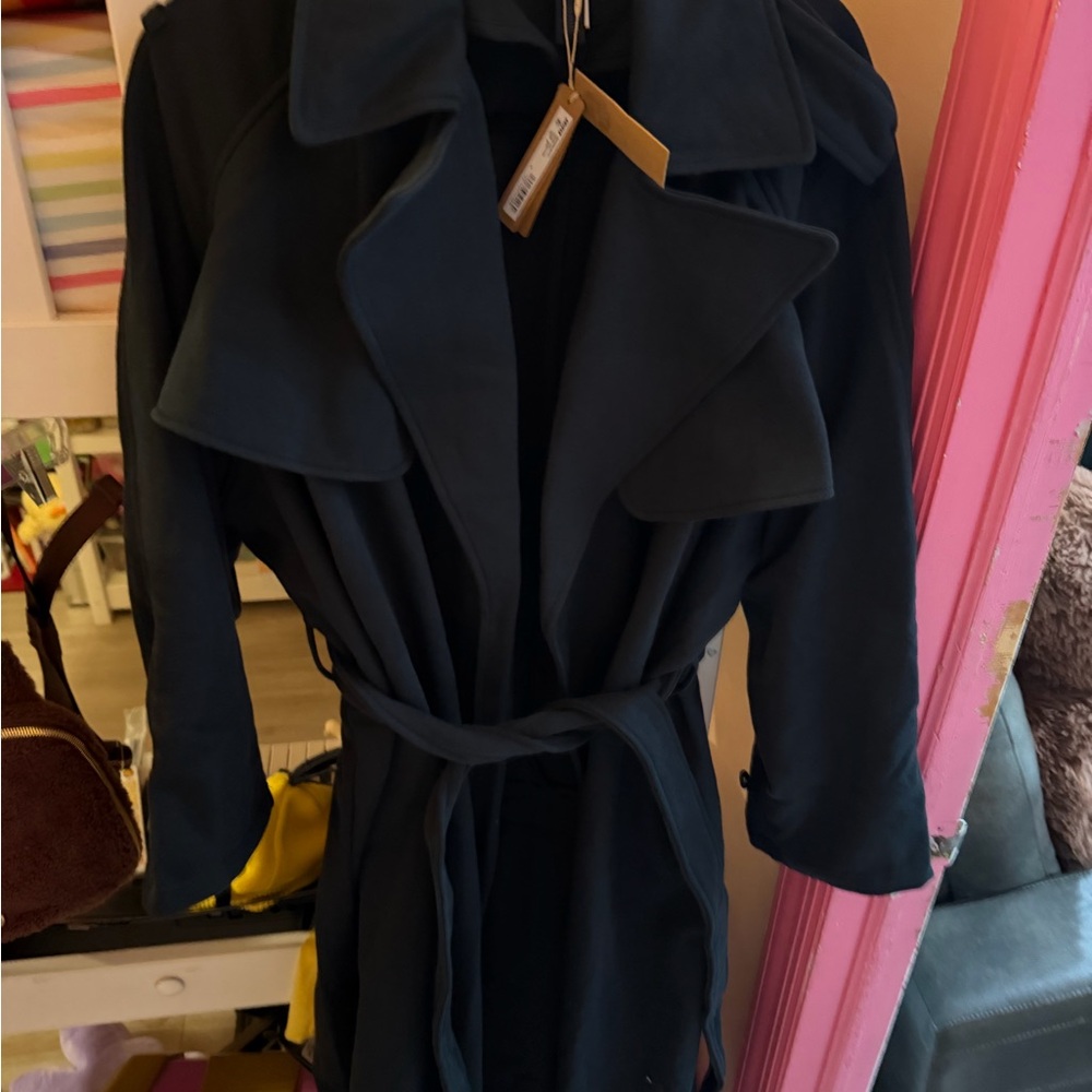 SKIMS Black Trench Coat